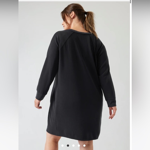 ATHLETA SEASOFT LONG SLEEVE DRESS NEW WITH TAGS IN BLACK - Picture 4 of 11